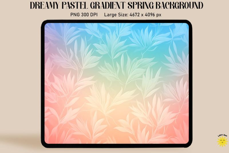 Dreamy Pastel Gradient Spring Background By Mulew Art | TheHungryJPEG