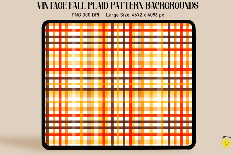 Autumn Simple Plaid Pattern Backgrounds By Mulew Art | TheHungryJPEG