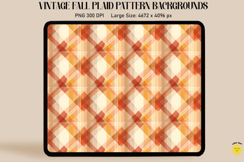 Simple Autumn Plaid Pattern Backgrounds By Mulew Art | TheHungryJPEG