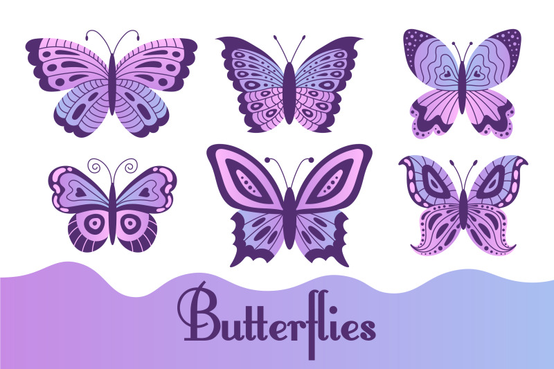 Butterflies By Rin Green | TheHungryJPEG