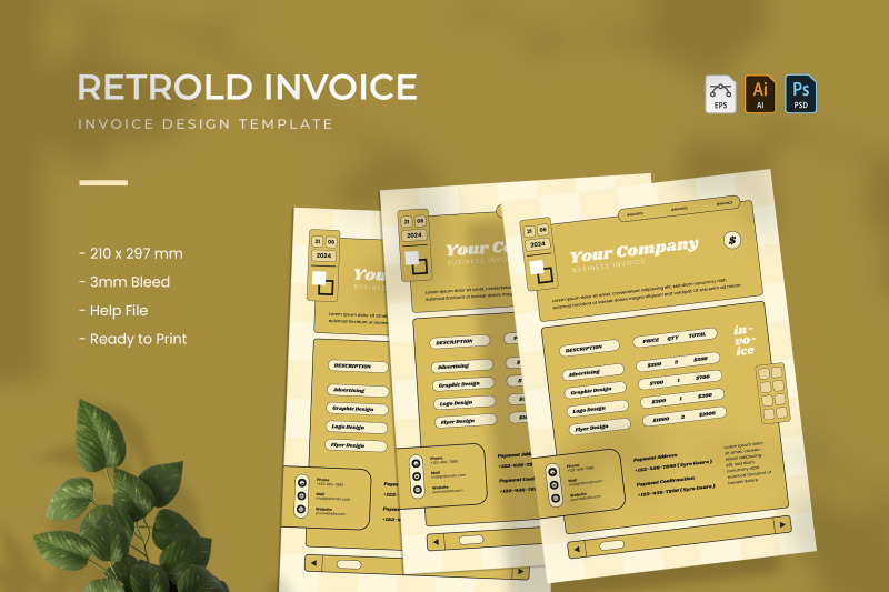 Retrold Invoice By Vunira Thehungryjpeg