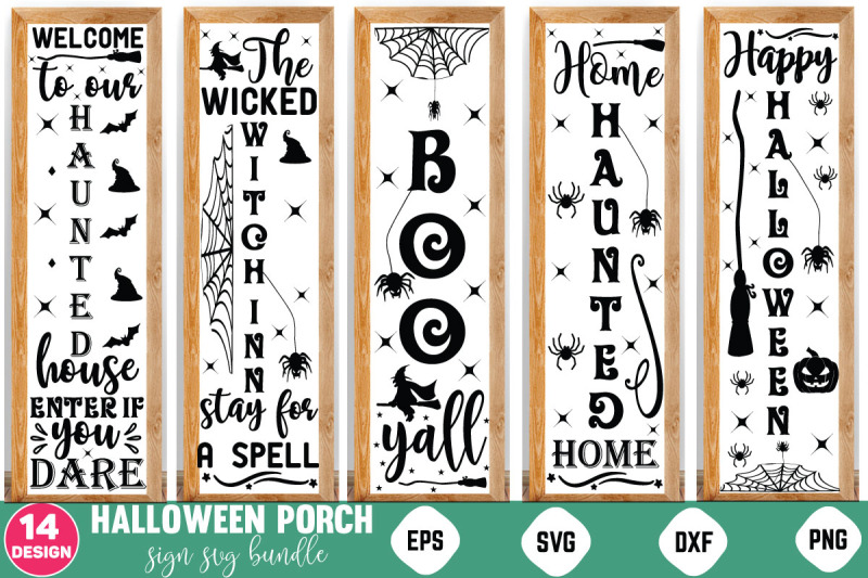 Halloween Porch Sign Svg Bundle By Print Store | TheHungryJPEG