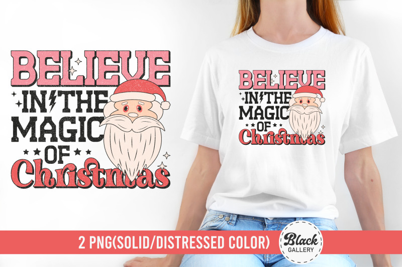 Retro Christmas Magic PNG Sublimation By Black Gallery | TheHungryJPEG