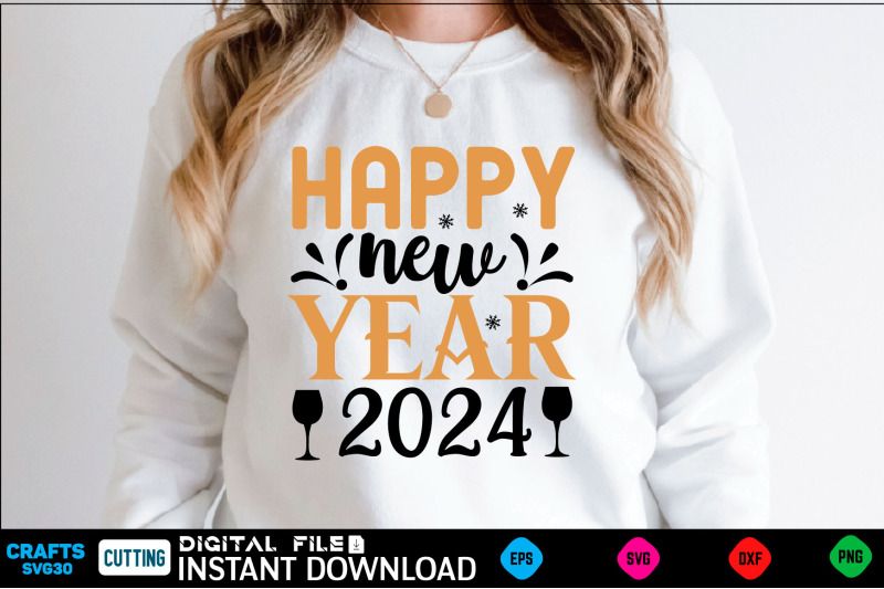 happy new year 2024 svg By Print Store | TheHungryJPEG