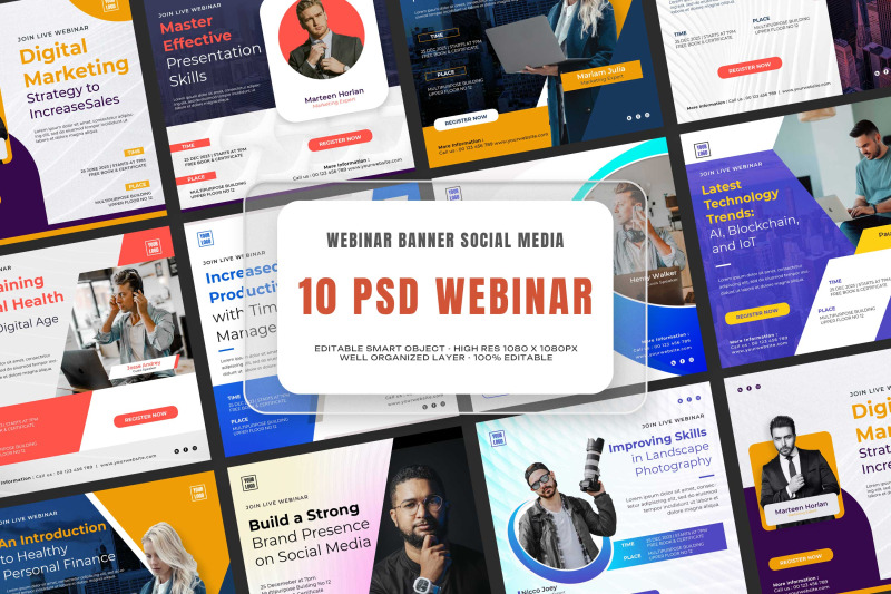 Webinar Banner Social Media Template By Evloxx Std | TheHungryJPEG