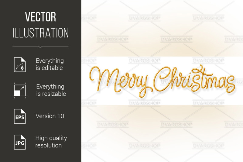 Merry Christmas Lettering By DvargShop | TheHungryJPEG