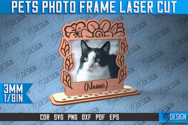 Pets Photo Frame Laser Cut | Laser Cut SVG By Fly Design | TheHungryJPEG