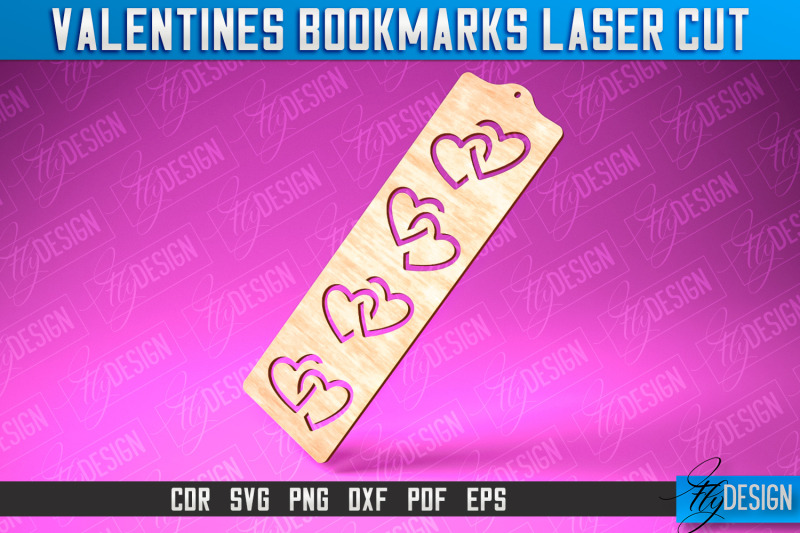 Valentines Bookmarks Laser Cut | Bookmark SVG | Book Lover By Fly ...