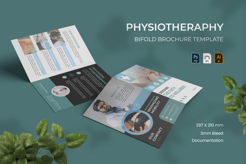 Physiotheraphy - Bifold Brochure By Vunira | TheHungryJPEG