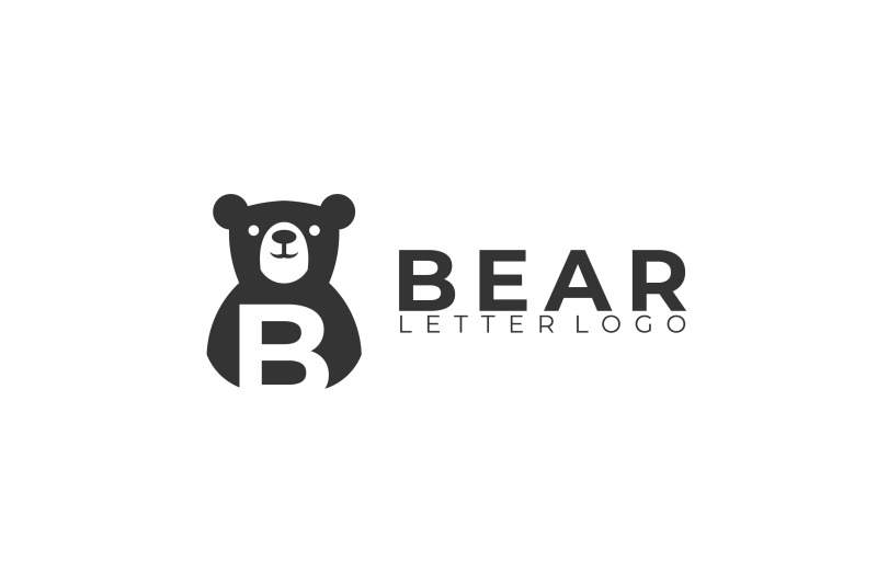 letter b bear logo vector template logo design By GraphicHouse ...