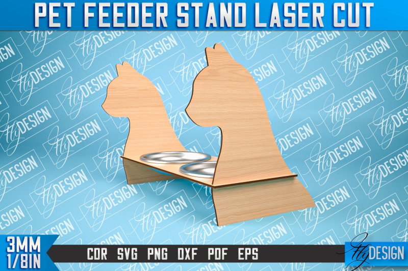 Pet Feeder Stand Laser Cut | Pet Design | CNC File By Fly Design ...