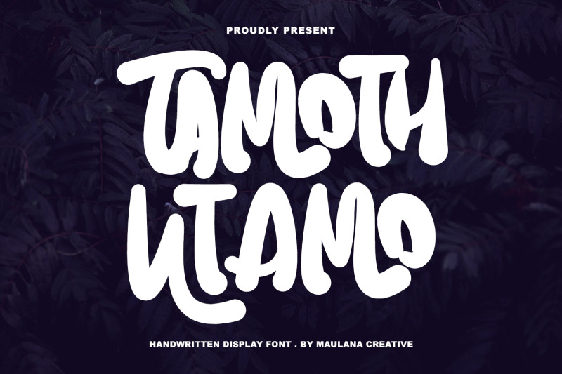 Tamoth Utamo Handwritten Display Font By Maulana Creative | TheHungryJPEG