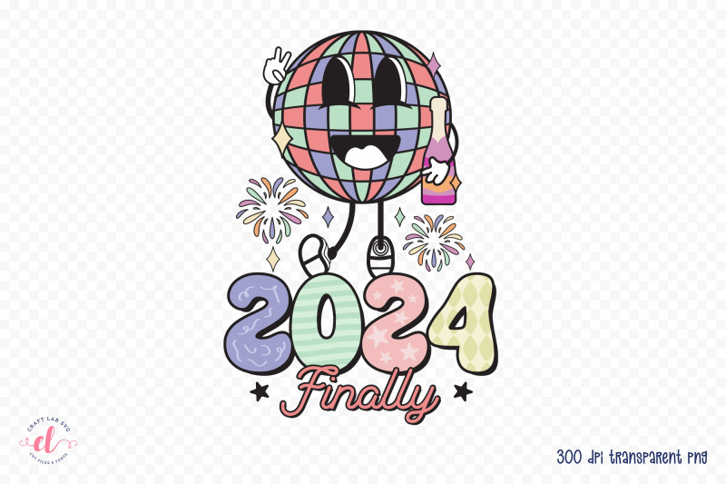 2024 Finally, Retro New Year Sublimation By CraftLabSVG | TheHungryJPEG