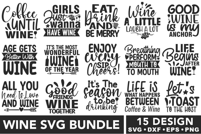 Wine SVG Bundle By teewinkle | TheHungryJPEG