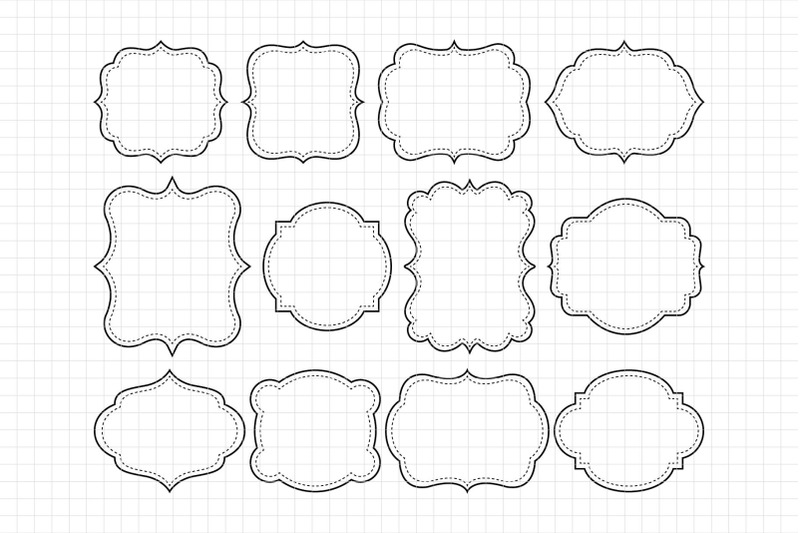 Fancy Frames-Digital Clipart (LES.CL31) By Printablestore | TheHungryJPEG