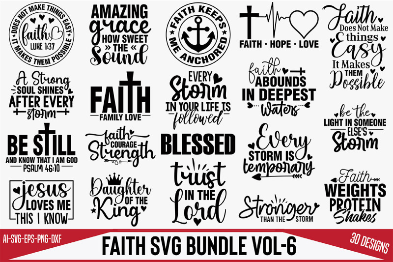 Faith SVG Bundle By creativemim | TheHungryJPEG