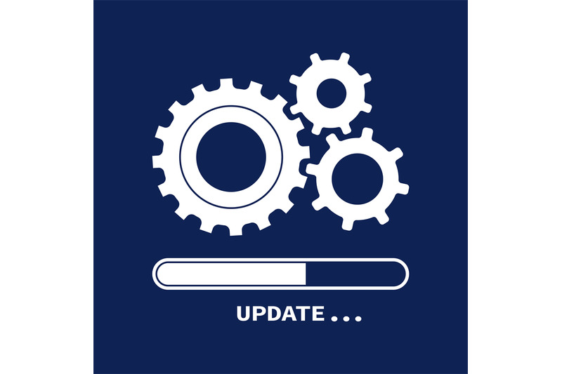 Update process icon. Upgrade or reload system progress. Software chang ...