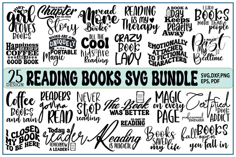 Reading Books SVG bundle, Books Svg By orpitabd | TheHungryJPEG