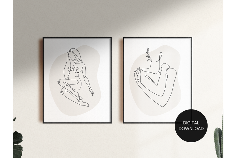 Minimalist One Line Art Decor For Your Home (Digital Download) | Canva ...