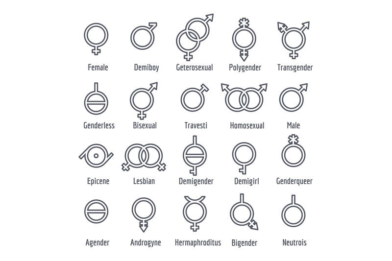 Other gender icons By vectortatu | TheHungryJPEG