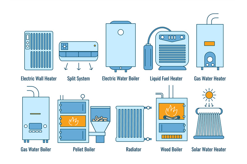 Heat system devices By vectortatu TheHungryJPEG