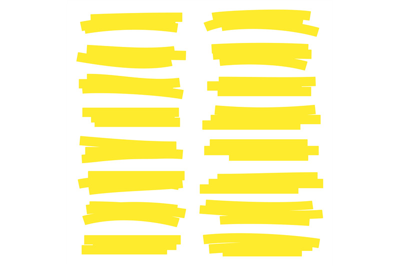 Yellow highlighter strokes By vectortatu | TheHungryJPEG