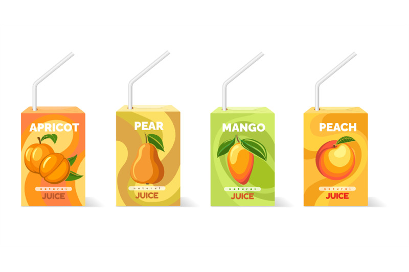 Fruit juice packets By vectortatu TheHungryJPEG