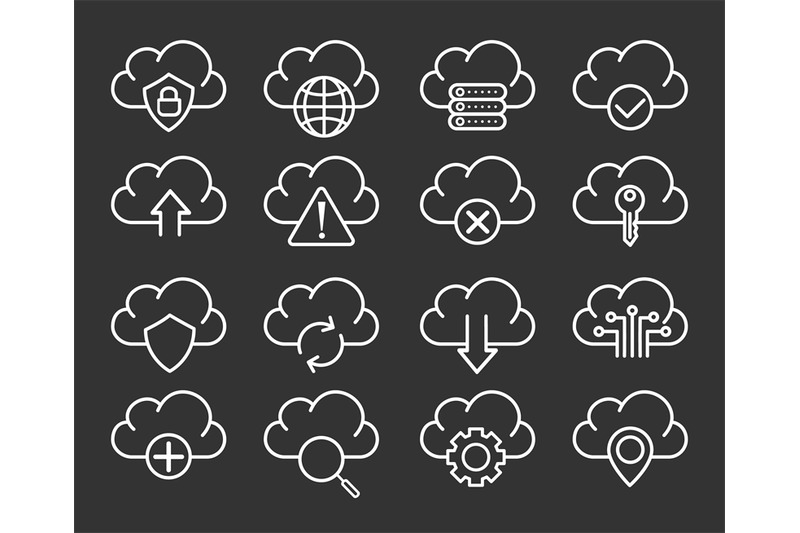 Cloud Hosted Icons By Vectortatu 