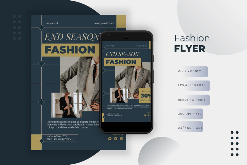 Fashion - Flyer By Vunira | TheHungryJPEG