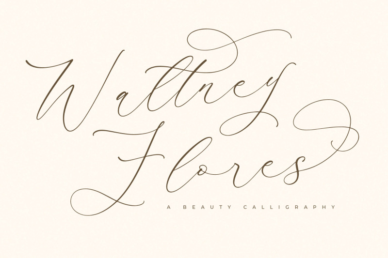 Waltney Flores - Beauty Calligraphy By Storytype Studio | TheHungryJPEG