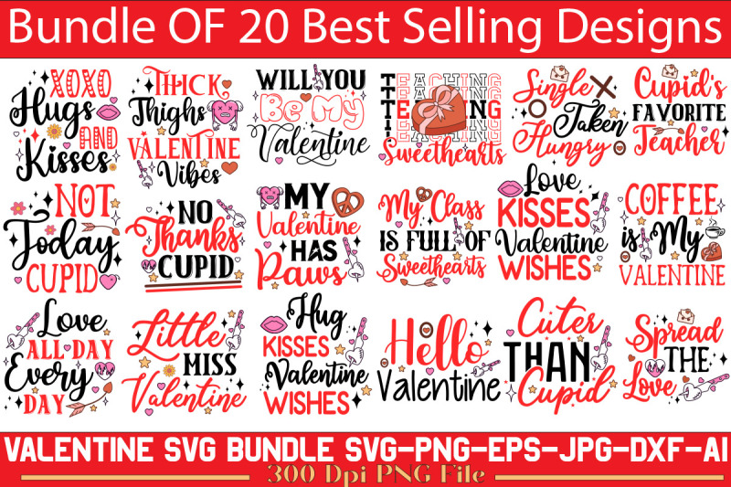 Valentine SVG Bundle,Valentine Quotes, New Quotes, bundle svg, Valenti ...