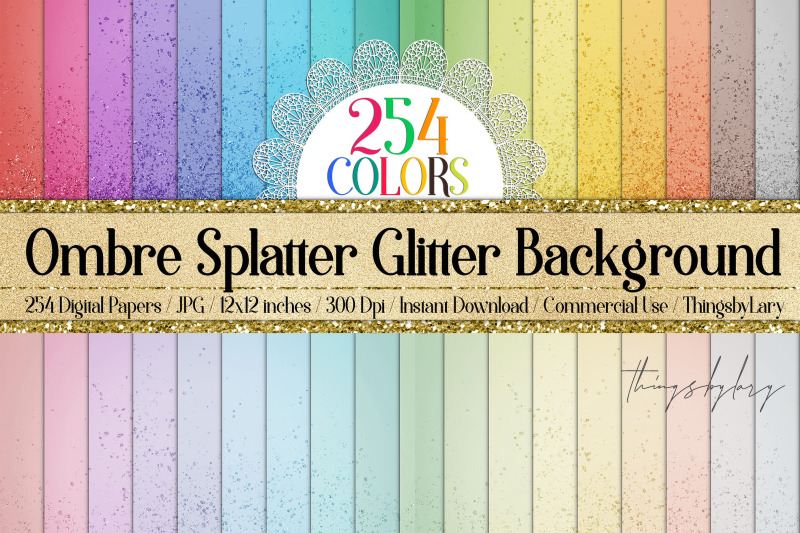 254 Luxury Ombre Splatter Splash Glitter Background By ArtInsider