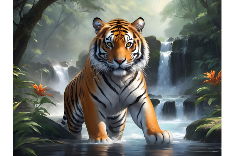 Tiger By dianaxstoyanova | TheHungryJPEG