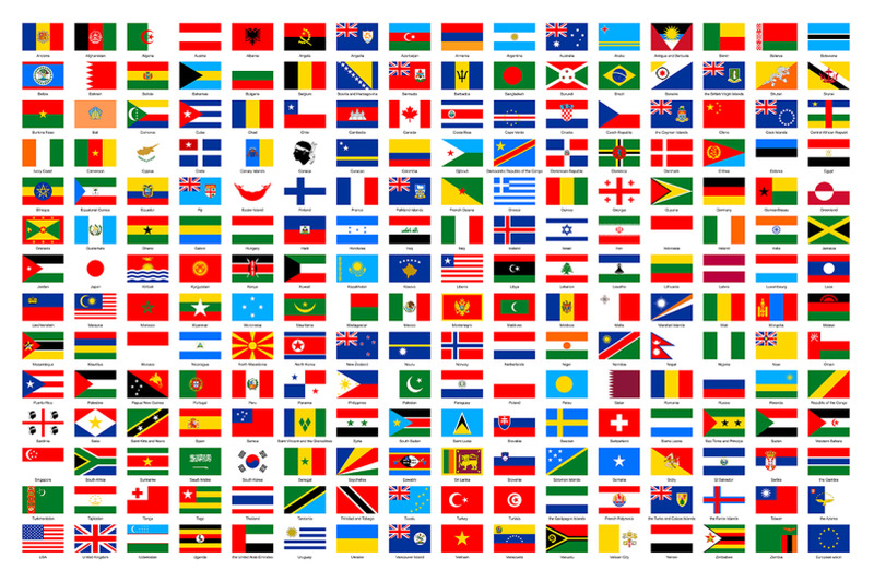 Flags of the world By Volyk | TheHungryJPEG