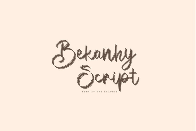 Bekanhy Script Brush Font By NTC Graphic | TheHungryJPEG