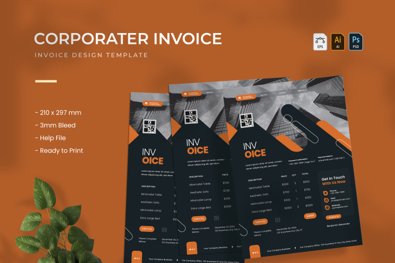 Corporater Invoice By Vunira Thehungryjpeg