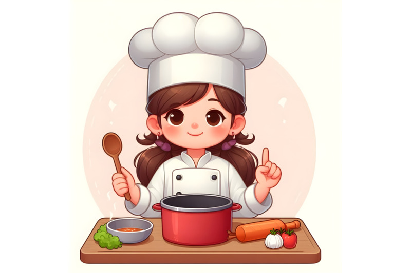 Chef Kids Cooking class design By dianaxstoyanova | TheHungryJPEG