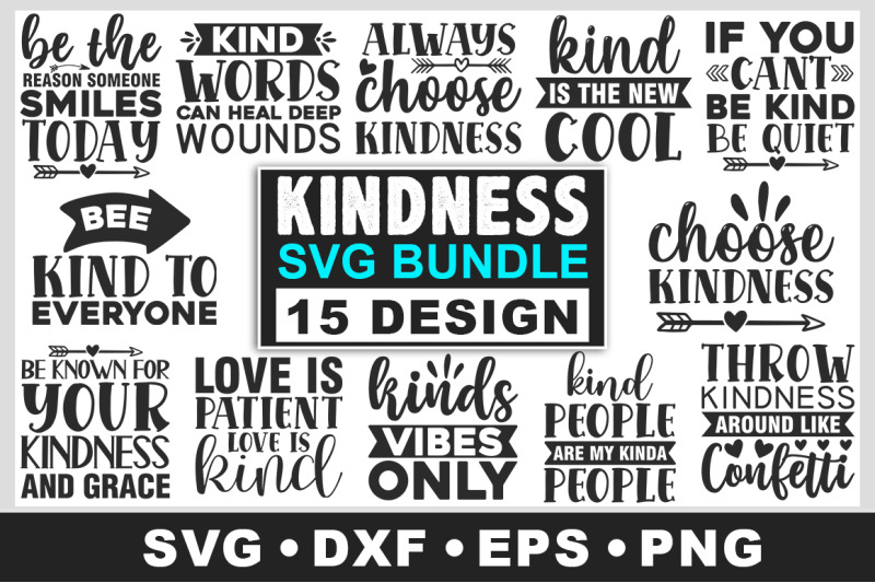 Kindness SVG Bundle By teewinkle | TheHungryJPEG