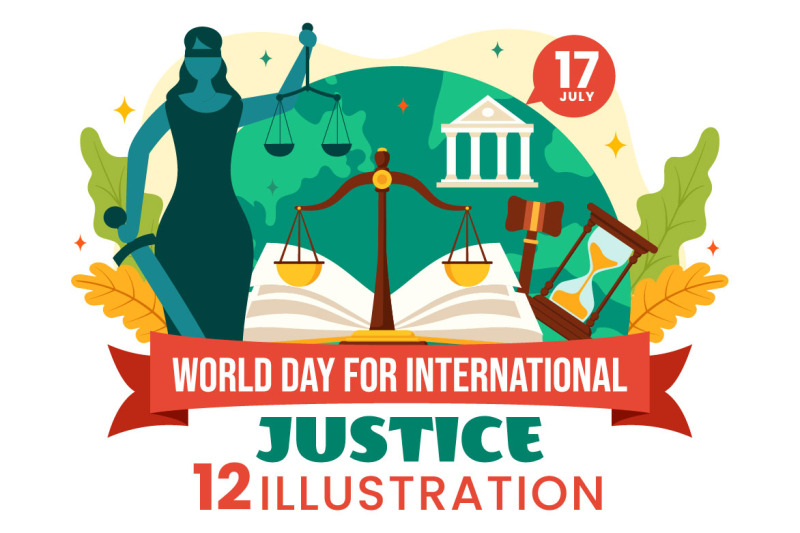 12 Day of Justice Illustration By denayunethj | TheHungryJPEG