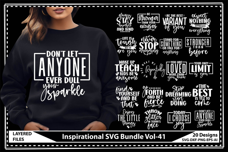 Inspirational SVG Bundle Vol-41 By teebusiness | TheHungryJPEG