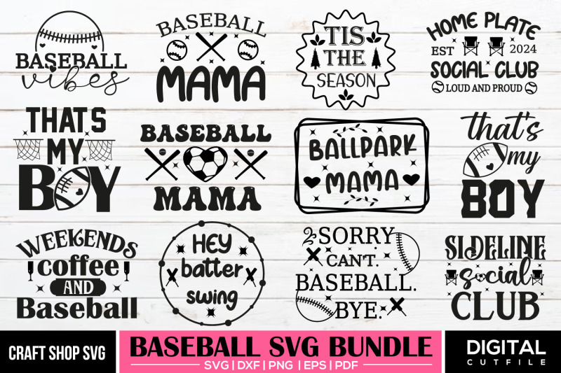 Baseball SVG Bundle, Baseball Quotes Cutting Files By Beauty Crafts SVG ...