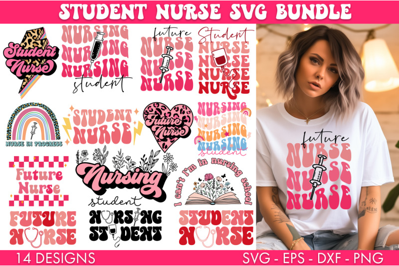 Student Nurse SVG Bundle Sublimation Cut file By Freeling Design House ...