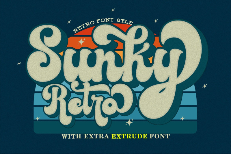 Sunky Retro By Gloow studio | TheHungryJPEG