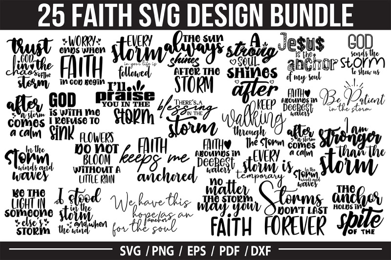 Faith SVG Bundle, Blessed SVG By orpitabd | TheHungryJPEG