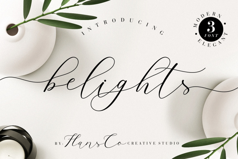 Belights Modern Handwriting Font By Hansco Studio | TheHungryJPEG