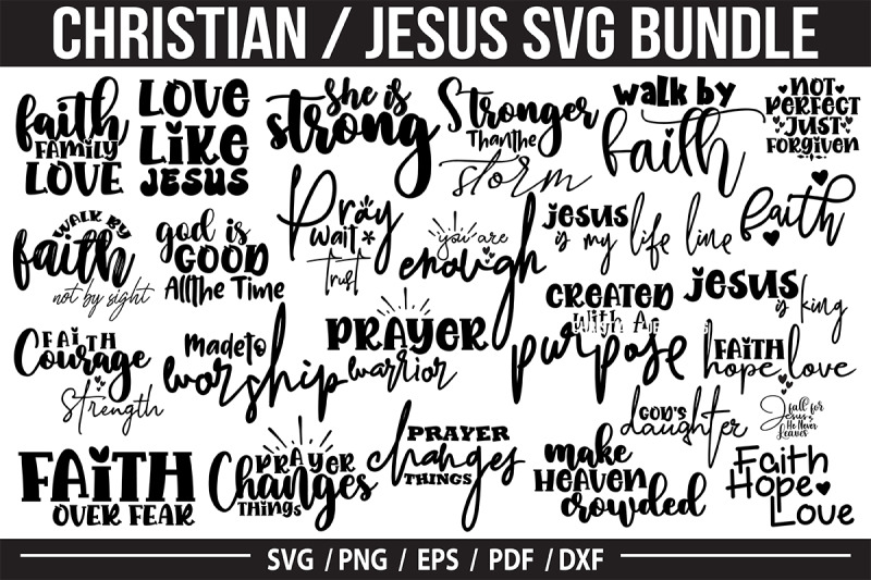 Christian / Faith/ Jesus SVG Bundle By orpitabd | TheHungryJPEG