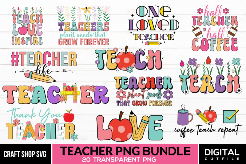 Teacher PNG Bundle Sublimation By Beauty Crafts SVG | TheHungryJPEG