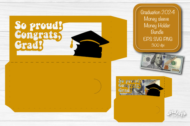 Graduation money holder SVG Graduation Gift Money sleeve SVG Card By ...