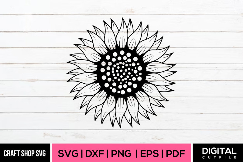 Sunflower SVG, PNG, EPS Artline Vector By Beauty Crafts SVG | TheHungryJPEG