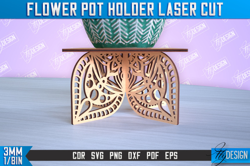 Flower Pot Holder Laser Cut | Flower Design | Home Laser Cut Design ...